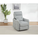  Coaster Furniture Dayes 600130P Upholstered Power Lift Recliner Chair - Light Grey IMAGE 7