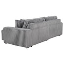  Coaster Furniture Jacana 600536P Corduroy Upholstered Dual Power Chaise Sofa - Grey IMAGE 13