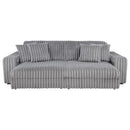  Coaster Furniture Jacana 600536P Corduroy Upholstered Dual Power Chaise Sofa - Grey IMAGE 8