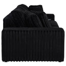  Coaster Furniture Jacana 600537P Corduroy Upholstered Dual Power Chaise Sofa - Black IMAGE 4