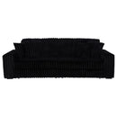  Coaster Furniture Jacana 600537P Corduroy Upholstered Dual Power Chaise Sofa - Black IMAGE 5