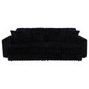  Coaster Furniture Jacana 600537P Corduroy Upholstered Dual Power Chaise Sofa - Black IMAGE 7