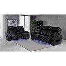  Coaster Furniture Zuma 603253PP Faux Leather Upholstered Dual Power LED Recliner - Black IMAGE 10