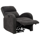  Coaster Furniture Grant 603293P Fabric Upholstered Power Recliner Chair - Charcoal Grey IMAGE 5