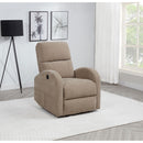 Coaster Furniture Grant 603303P Fabric Upholstered Power Recliner Chair - Camel IMAGE 4