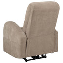  Coaster Furniture Grant 603303P Fabric Upholstered Power Recliner Chair - Camel IMAGE 5