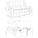  Coaster Furniture Brickston 603431PPP Triple Power Reclining Sofa - Charcoal IMAGE 15