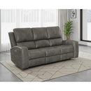  Coaster Furniture Brickston 603431PPP Triple Power Reclining Sofa - Charcoal IMAGE 6