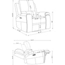  Coaster Furniture Brickston 603433PPP Triple Power Swivel Glider Recliner - Charcoal IMAGE 14
