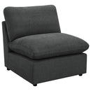  Coaster Furniture Collins 609530AC Modular Armless Chair - Dark Grey IMAGE 1