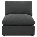  Coaster Furniture Collins 609530AC Modular Armless Chair - Dark Grey IMAGE 3