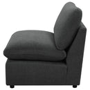  Coaster Furniture Collins 609530AC Modular Armless Chair - Dark Grey IMAGE 4