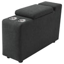  Coaster Furniture Collins 609530CON Upholstered Modular Storage Console - Dark Grey IMAGE 1