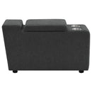  Coaster Furniture Collins 609530CON Upholstered Modular Storage Console - Dark Grey IMAGE 2