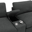  Coaster Furniture Collins 609530CON Upholstered Modular Storage Console - Dark Grey IMAGE 7