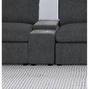  Coaster Furniture Collins 609530CON Upholstered Modular Storage Console - Dark Grey IMAGE 9