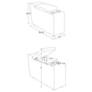  Coaster Furniture Collins 609560CON Upholstered Modular Storage Console - Grey IMAGE 14