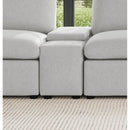  Coaster Furniture Collins 609560CON Upholstered Modular Storage Console - Grey IMAGE 3