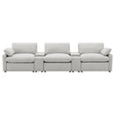  Coaster Furniture Collins 609561PT 5-Piece Power Reclining Home Theater Seating - Grey IMAGE 2