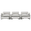  Coaster Furniture Collins 609561PT 5-Piece Power Reclining Home Theater Seating - Grey IMAGE 5