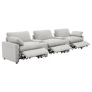  Coaster Furniture Collins 609561PT 5-Piece Power Reclining Home Theater Seating - Grey IMAGE 9