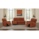  Coaster Furniture Navarro 609574 Chenille Upholstered Reclining Sofa - Burnt Orange IMAGE 11
