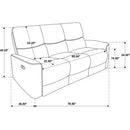  Coaster Furniture Navarro 609574 Chenille Upholstered Reclining Sofa - Burnt Orange IMAGE 15