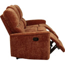  Coaster Furniture Navarro 609574 Chenille Upholstered Reclining Sofa - Burnt Orange IMAGE 9