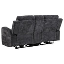  Coaster Furniture Kennett 610155P Chenille Upholstered Power Reclining Loveseat - Grey IMAGE 3