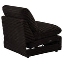  Coaster Furniture Collins 610350ARP Modular Power Armless Recliner - Chocolate Brown IMAGE 2