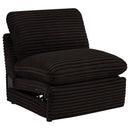  Coaster Furniture Collins 610350ARP Modular Power Armless Recliner - Chocolate Brown IMAGE 8
