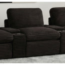  Coaster Furniture Collins 610350ARP Modular Power Armless Recliner - Chocolate Brown IMAGE 9