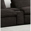  Coaster Furniture Collins 610350CON Upholstered Modular Storage Console - Chocolate Brown IMAGE 5