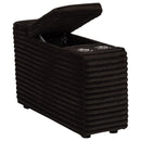  Coaster Furniture Collins 610350CON Upholstered Modular Storage Console - Chocolate Brown IMAGE 7