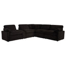  Coaster Furniture Collins 610350P-SET 6-piece Modular Power Reclining Sectional - Chocolate Brown IMAGE 1