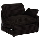  Coaster Furniture Collins 610350RRP Modular RAF Power Recliner - Chocolate Brown IMAGE 2