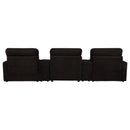  Coaster Furniture Collins 610351PT 5-Piece Power Reclining Home Theater Seating - Chocolate Brown IMAGE 8