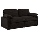  Coaster Furniture Collins 610352P Modular Power Loveseat - Chocolate Brown IMAGE 3