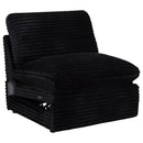  Coaster Furniture Collins 610360ARP Modular Power Armless Recliner - Black IMAGE 1