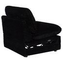  Coaster Furniture Collins 610360ARP Modular Power Armless Recliner - Black IMAGE 2