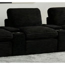  Coaster Furniture Collins 610360ARP Modular Power Armless Recliner - Black IMAGE 5