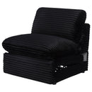  Coaster Furniture Collins 610360ARP Modular Power Armless Recliner - Black IMAGE 6