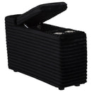  Coaster Furniture Collins 610360CON Upholstered Modular Storage Console - Black IMAGE 7