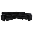  Coaster Furniture Collins 610360P 5-piece Modular Power Reclining Sectional - Black IMAGE 1
