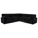  Coaster Furniture Collins 610360P 5-piece Modular Power Reclining Sectional - Black IMAGE 2