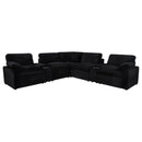  Coaster Furniture Collins 610360P-SETA 7-piece Modular Power Reclining Sectional - Black IMAGE 1