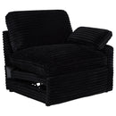  Coaster Furniture Collins 610360RRP Modular RAF Power Recliner - Black IMAGE 1