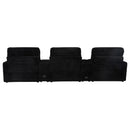  Coaster Furniture Collins 610361PT 5-Piece Power Reclining Home Theater Seating - Black IMAGE 8
