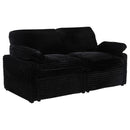  Coaster Furniture Collins 610362P Modular Power Loveseat - Black IMAGE 3