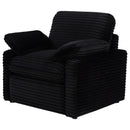  Coaster Furniture Collins 610363P Upholstered Power Recliner Chair - Black IMAGE 4